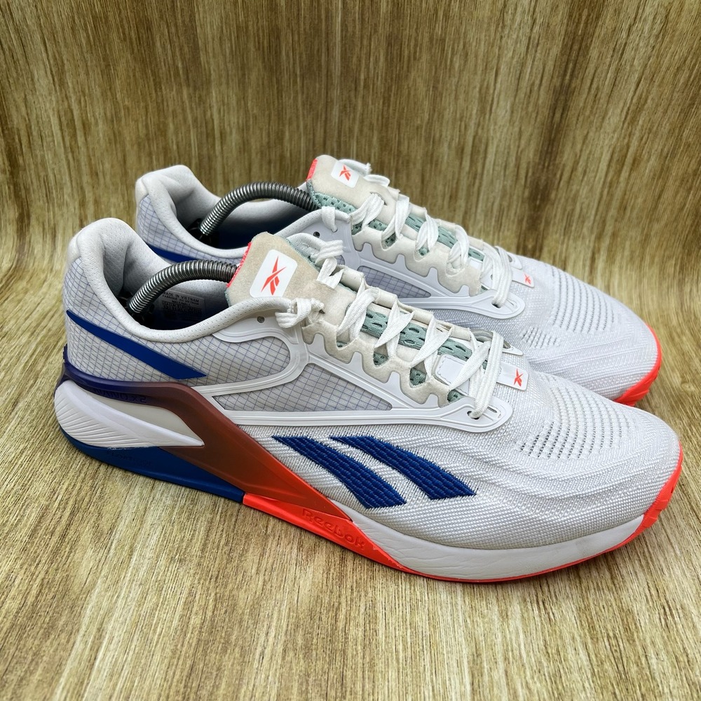 Reebok Nano X2 Training‎ Shoes Men's Size 12 White Blue Orange Flexweave GX9913